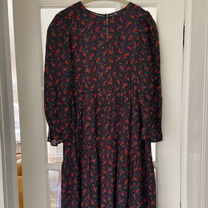 Zara Floral polka dot dress